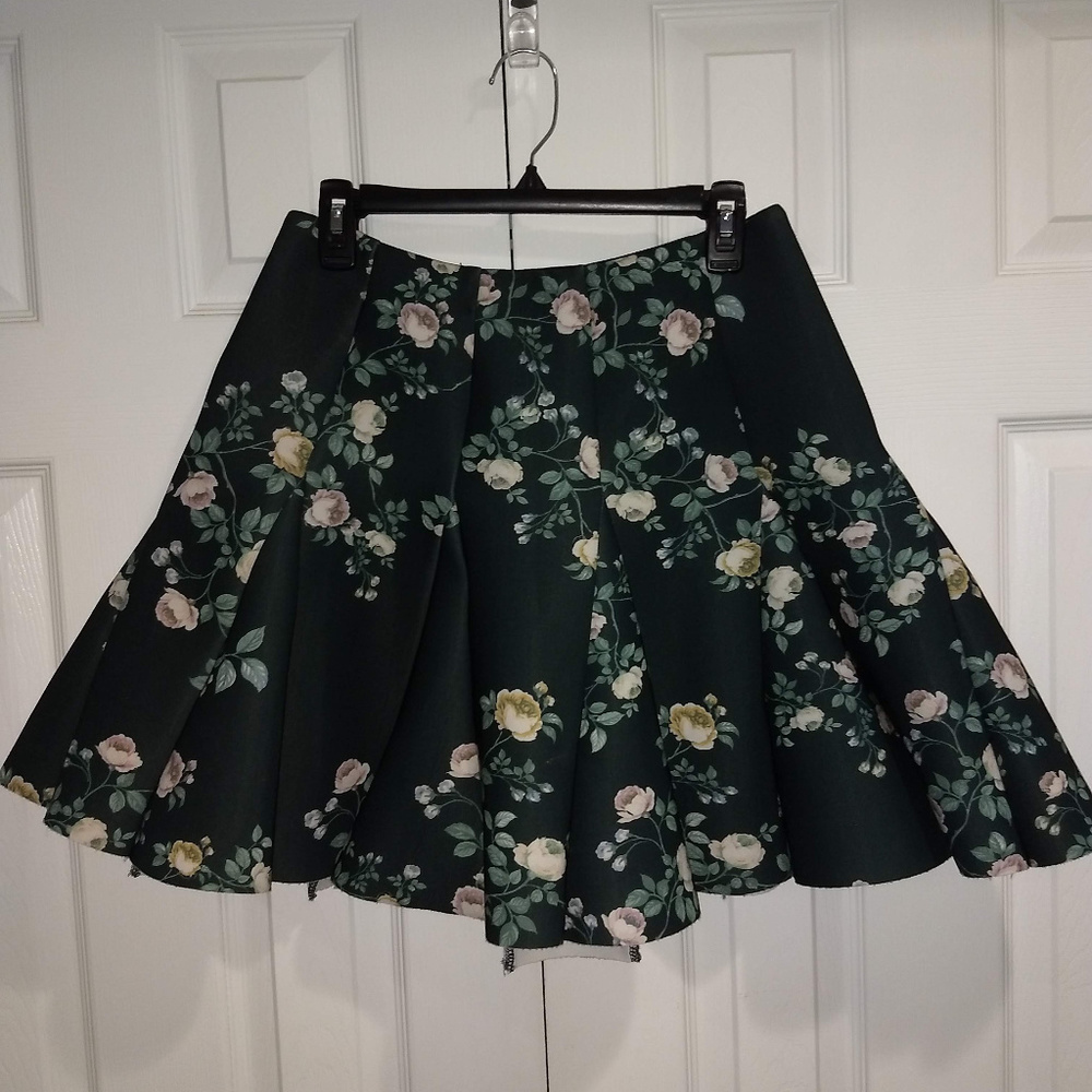 Lauren Conrad Scuba Flare Floral Miniskirt